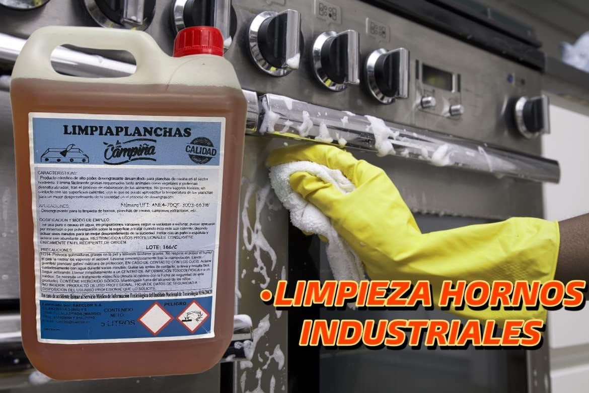 Desengrasante limpiaplanchas elimina grasa incrustada fácilmente