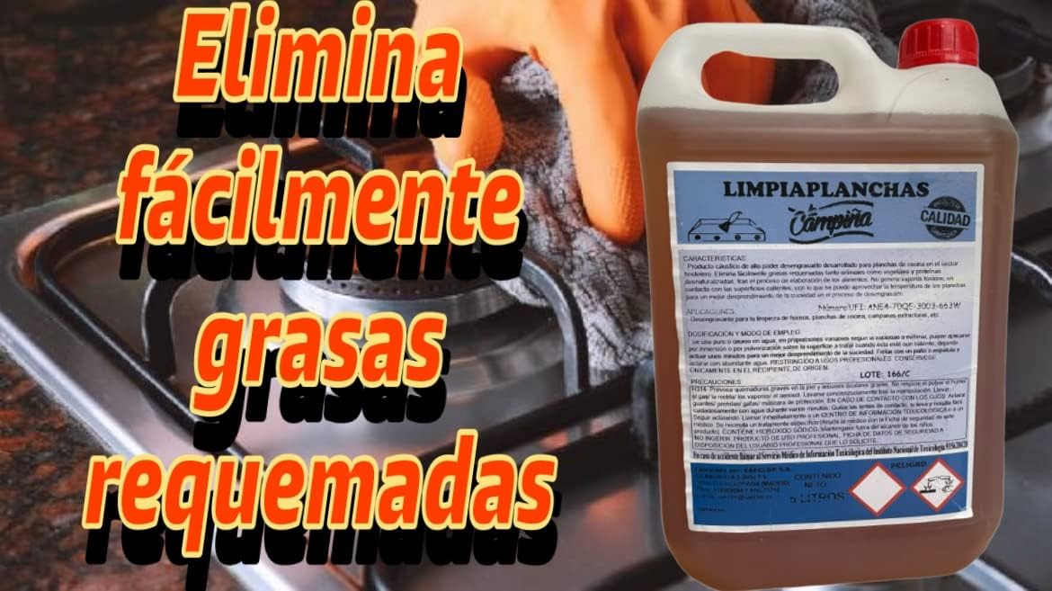 Garrafa de 5L desengrasante profesional para cocinas industriales