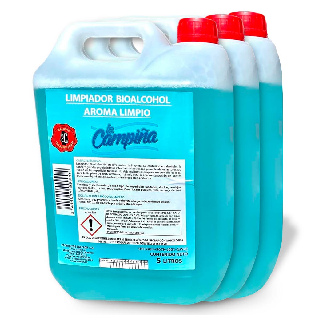 Limpiador fregasuelos liquido con aroma a limpio