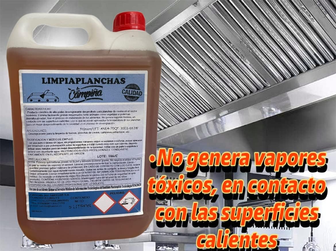 Desengrasante industrial para parrillas y planchas de hostelería