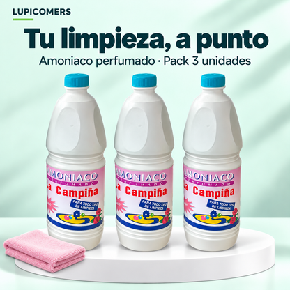 Amoniaco perfumado La Campiña | Pack 3 × 1 L