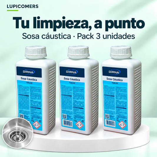 Sosa cáustica para desatascar | Pack 3 unidades