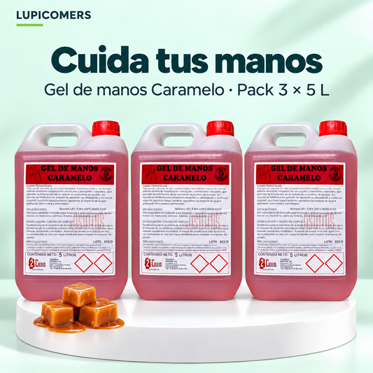 Jabón de manos aroma Caramelo | Pack 3 × 5 L