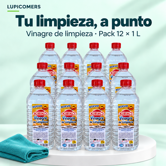 Vinagre de limpieza Kiriko | Pack 12 × 1 L