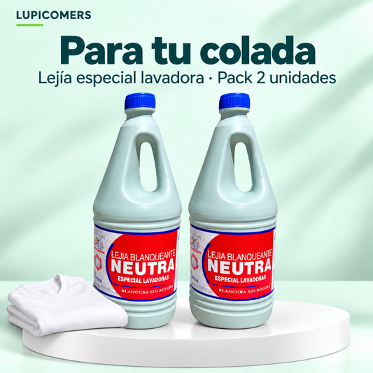 Lejía para ropa blanca en lavadora | Pack 2 unidades