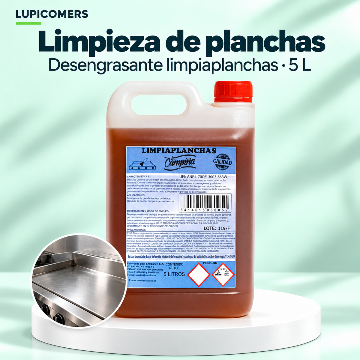 Desengrasante limpiaplanchas 5 L