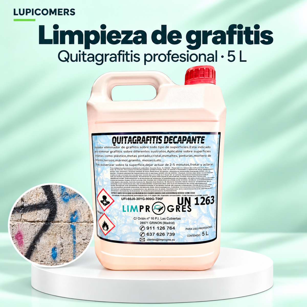 Quitagrafitis profesional Limprogres | Garrafa 5 L