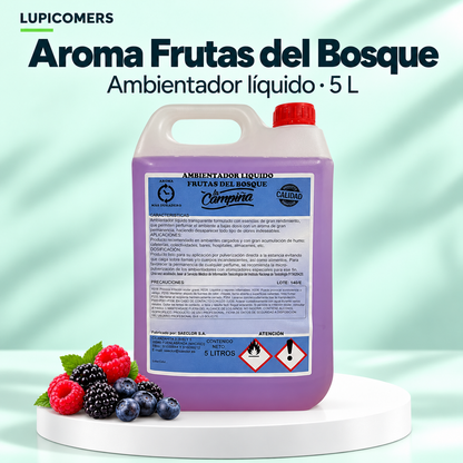 Ambientador líquido Frutas del Bosque | Garrafa 5 L