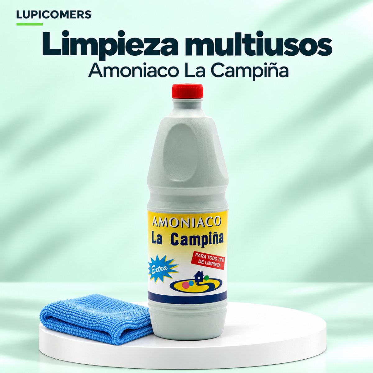 Amoniaco La Campiña para limpieza multiusos | Pack 15 × 1 L