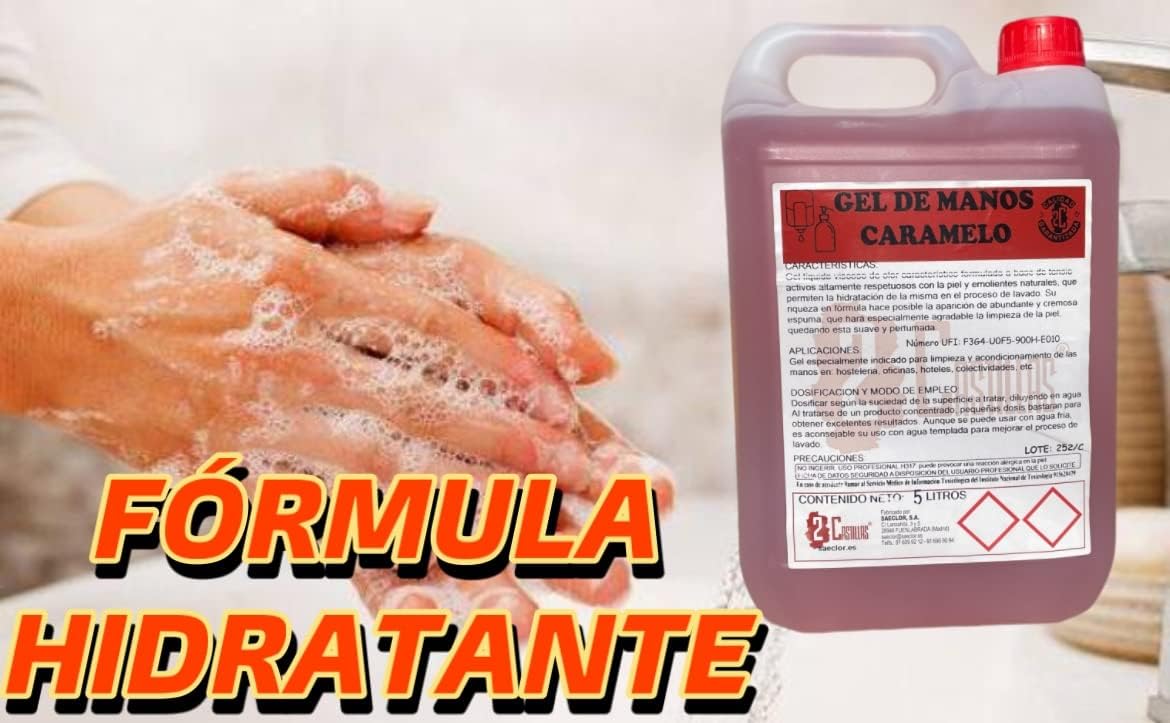 Jabón Líquido de Manos Hidratante con Aroma a Caramelo Pack de 3 5L