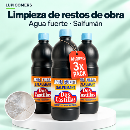Agua fuerte salfumán: desincrustante para cal y restos de obra