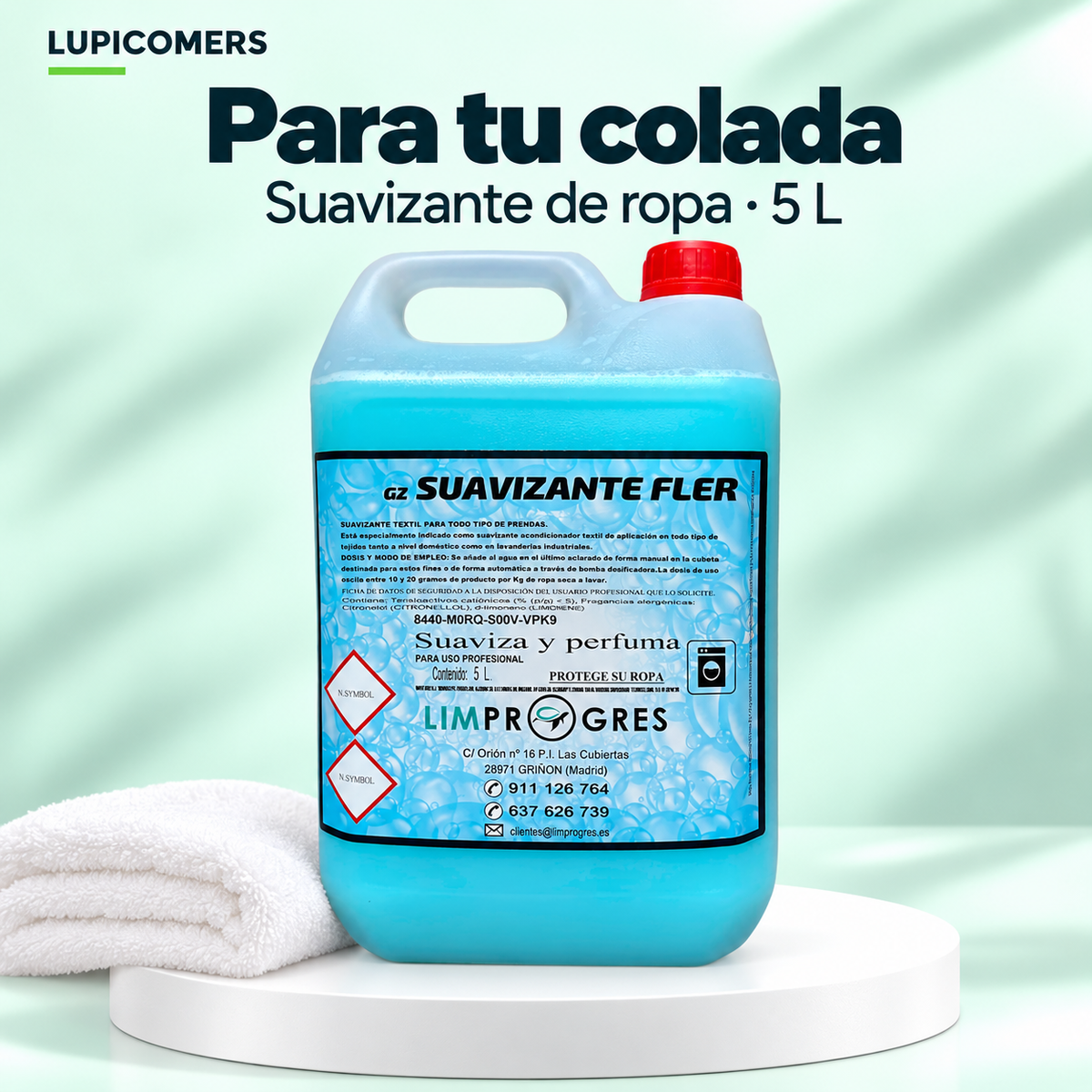 Suavizante líquido perfumador para ropa 5 L