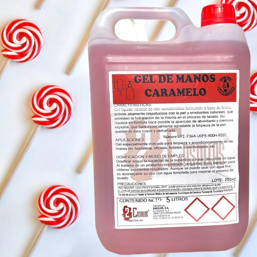 Jabón Líquido de Manos Hidratante con Aroma a Caramelo Pack de 3 5L