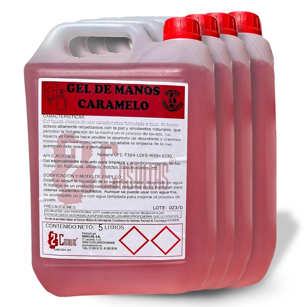 Gel de manos hidratante con aroma a caramelo