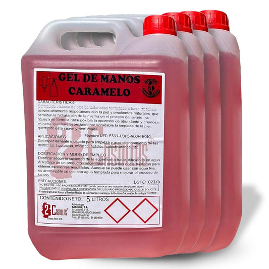 Gel de manos hidratante con aroma a caramelo