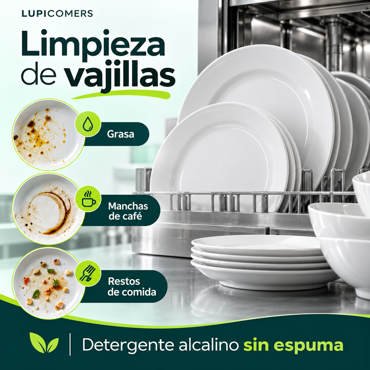 Detergente lavavajillas industrial | Pack 3 × 5 L