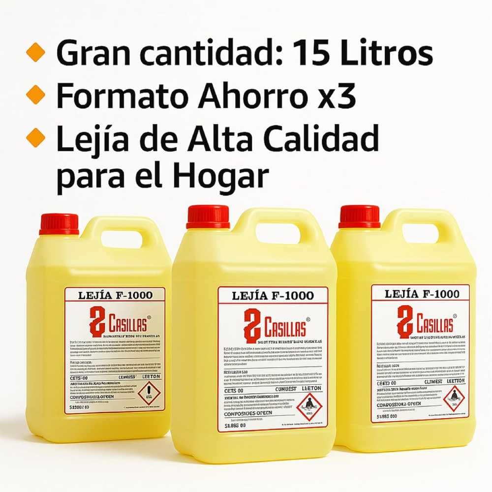 Lejía Profesional 5L | Pack Ahorro 3 Garrafas