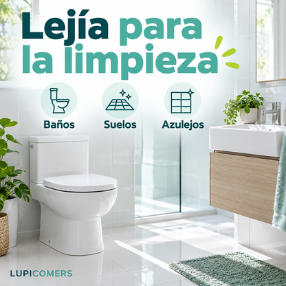 Lejía con detergente aroma Pino | Pack 3 × 2 L