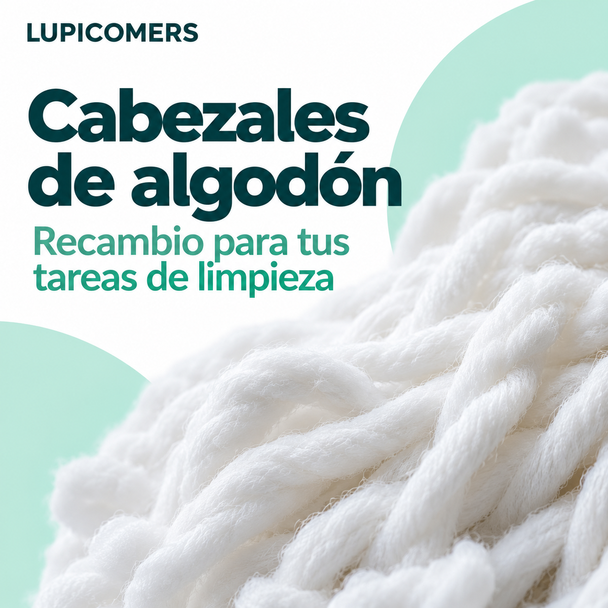 Fregonas de algodón: 3 recambios y 1 palo