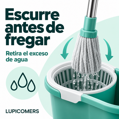Cubo para fregona de 15 L con escurridor