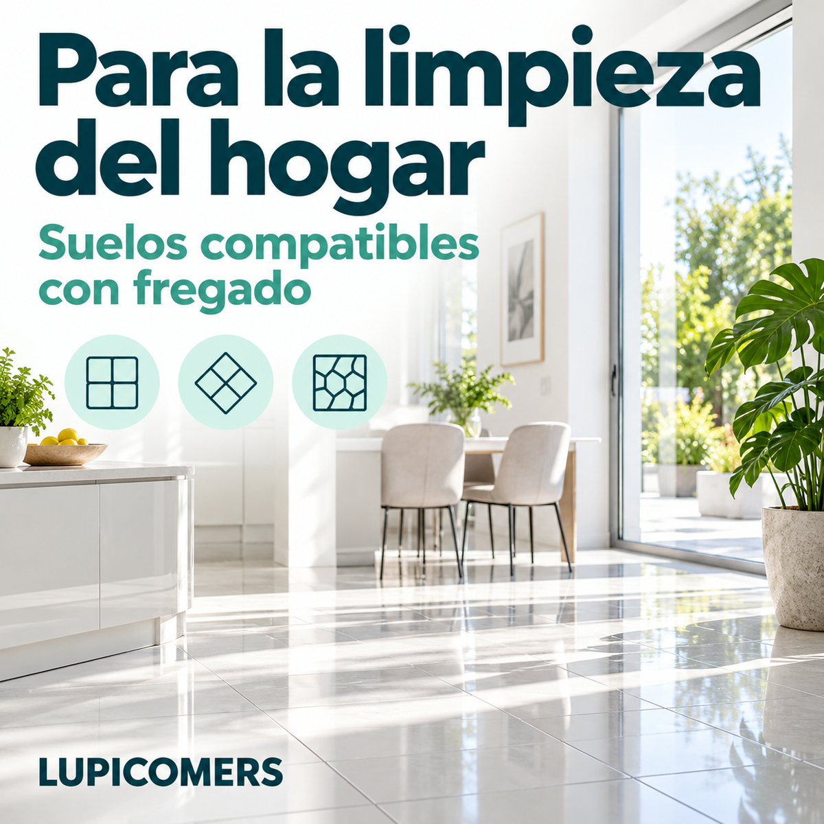Kit de fregona: cubo, escurridor, palo y 3 recambios