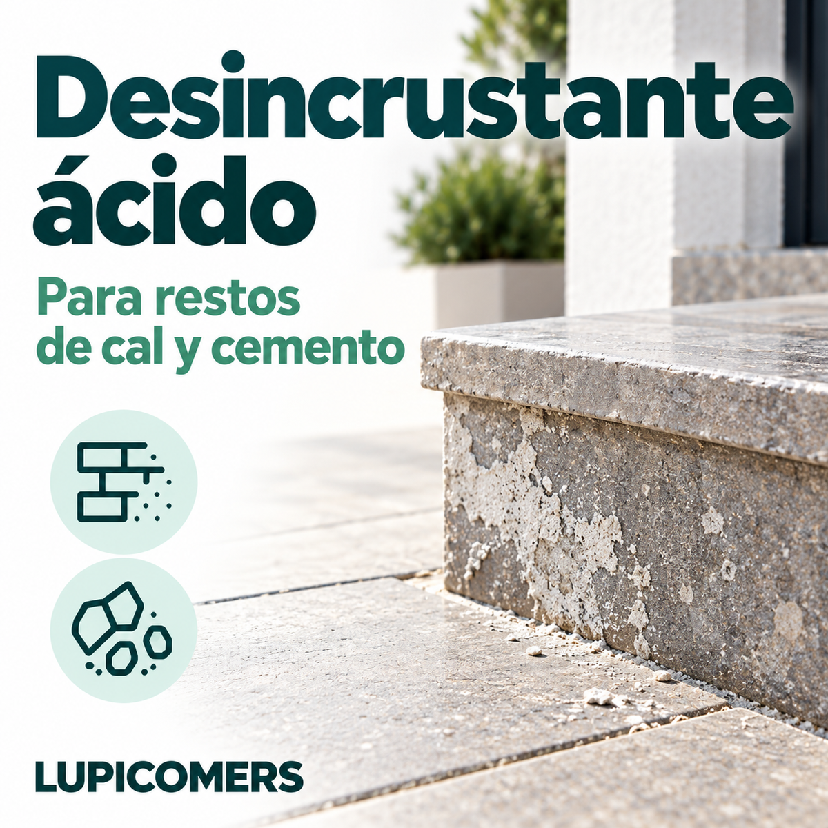 Agua fuerte salfumán: desincrustante para cal y restos de obra