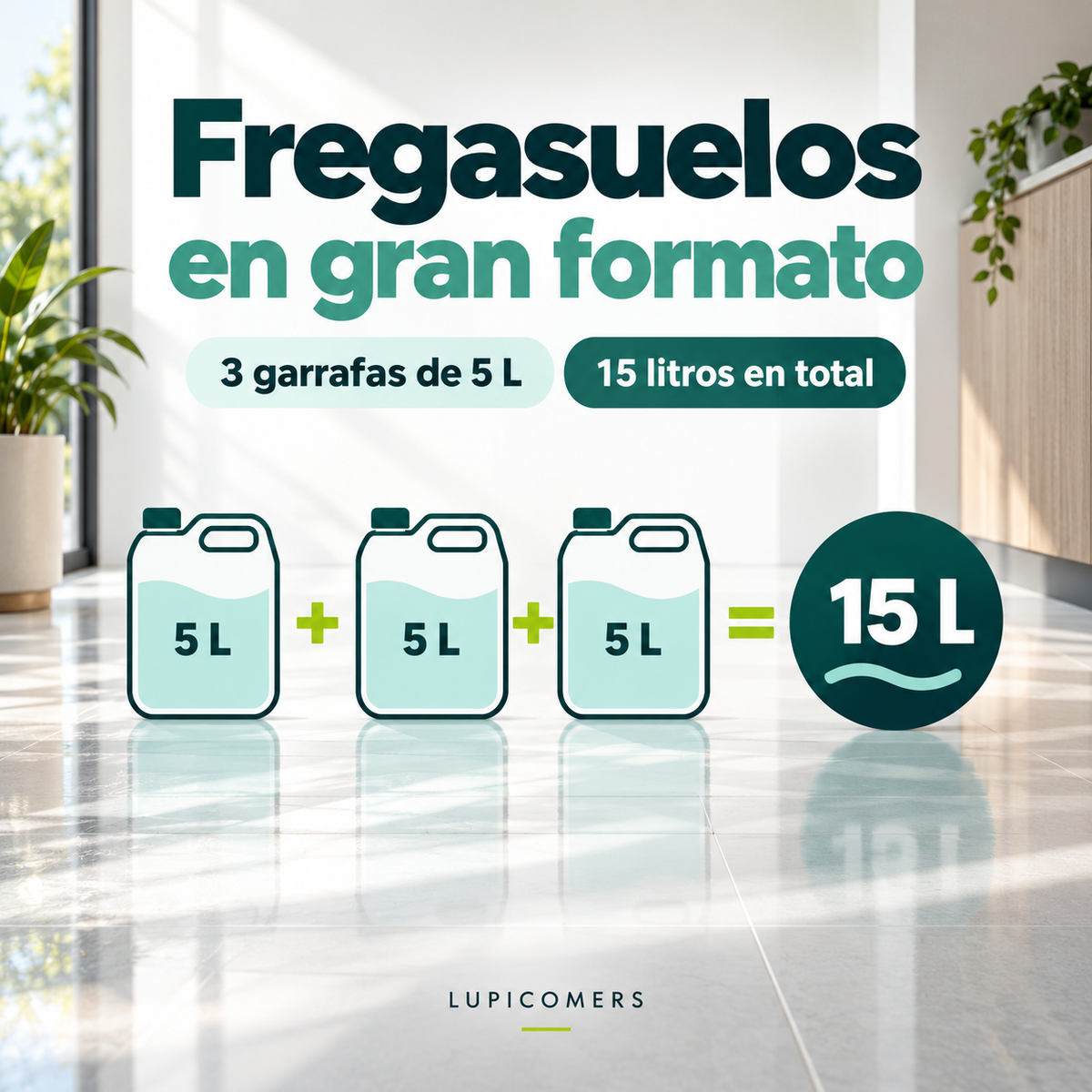 Fregasuelos Multifruit con bioalcohol | Pack 3 × 5 L